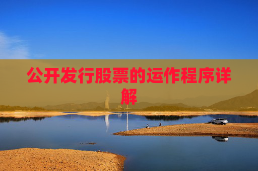 公开发行股票的运作程序详解