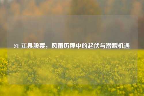 ST 江泉股票，风雨历程中的起伏与潜藏机遇