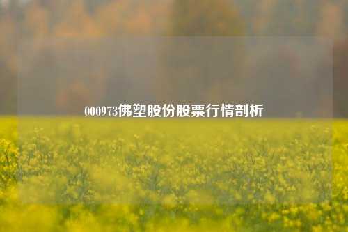 000973佛塑股份股票行情剖析