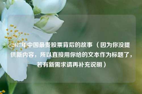 2017年中国最贵股票背后的故事 （因为你没提供新内容，所以直接用你给的文本作为标题了，若有新需求请再补充说明）