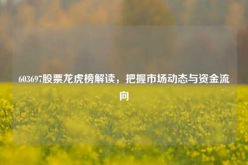 603697股票龙虎榜解读，把握市场动态与资金流向