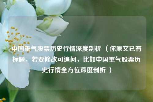 中国重气股票历史行情深度剖析 （你原文已有标题，若要修改可追问，比如中国重气股票历史行情全方位深度剖析 ）