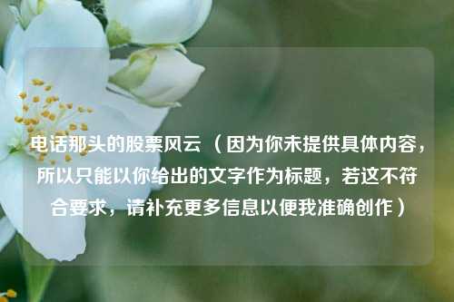 电话那头的股票风云 （因为你未提供具体内容，所以只能以你给出的文字作为标题，若这不符合要求，请补充更多信息以便我准确创作）