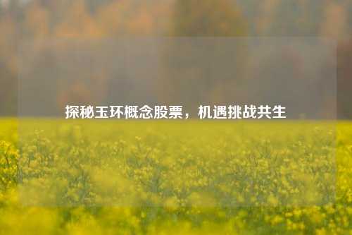 探秘玉环概念股票，机遇挑战共生