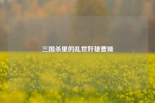 三国杀里的乱世奸雄曹操