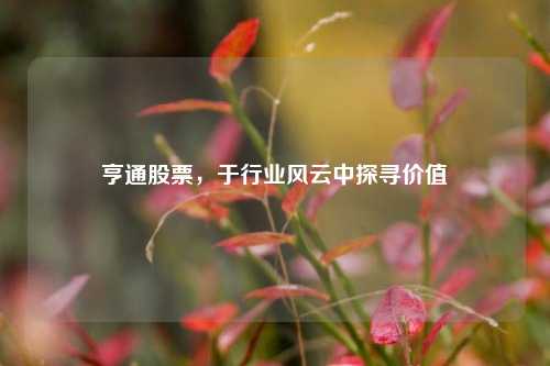 亨通股票，于行业风云中探寻价值