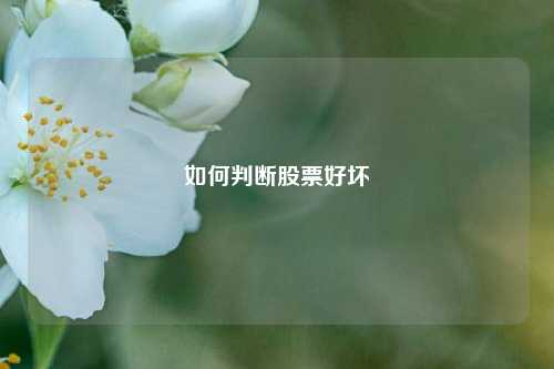 如何判断股票好坏