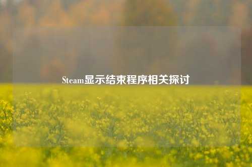 Steam显示结束程序相关探讨