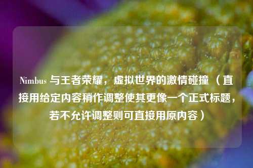 Nimbus 与王者荣耀，虚拟世界的激情碰撞 （直接用给定内容稍作调整使其更像一个正式标题，若不允许调整则可直接用原内容）