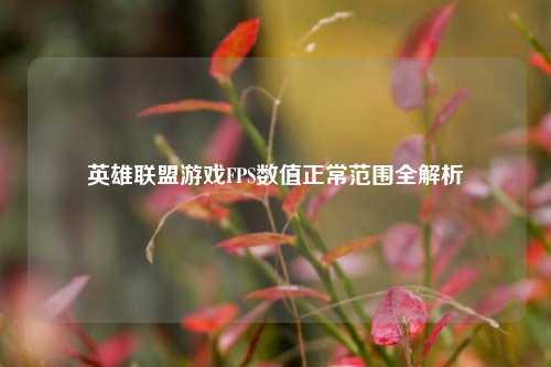 英雄联盟游戏FPS数值正常范围全解析