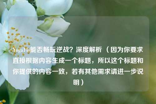 Yoga14s能否畅玩逆战？深度解析 （因为你要求直接根据内容生成一个标题，所以这个标题和你提供的内容一致，若有其他需求请进一步说明）