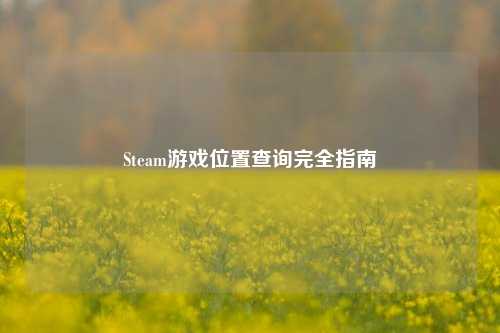 Steam游戏位置查询完全指南