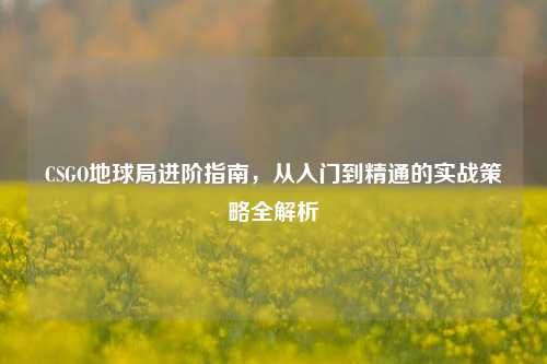 CSGO地球局进阶指南,从入门到精通的实战策略全解析