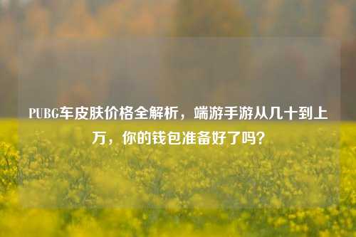 PUBG车皮肤价格全解析，端游手游从几十到上万，你的钱包准备好了吗？