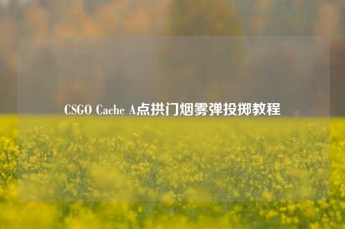CSGO Cache A点拱门烟雾弹投掷教程
