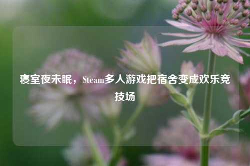 寝室夜未眠,Steam多人游戏把宿舍变成欢乐竞技场
