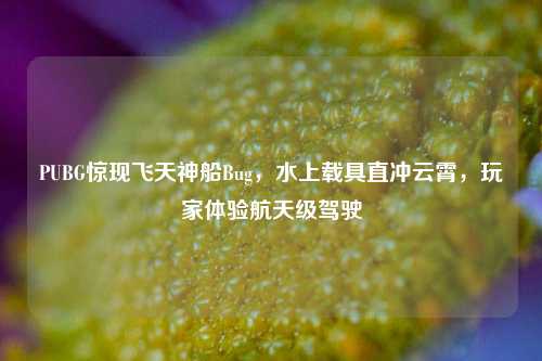 PUBG惊现飞天神船Bug，水上载具直冲云霄，玩家体验航天级驾驶
