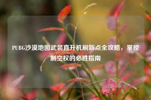 PUBG沙漠地图武装直升机刷新点全攻略，掌控制空权的必胜指南