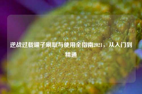 逆战过载罐子刷取与使用全指南2021,从入门到精通