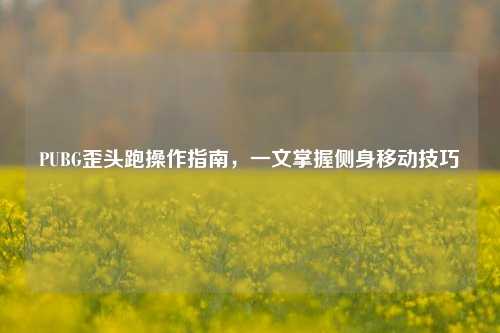 PUBG歪头跑操作指南，一文掌握侧身移动技巧