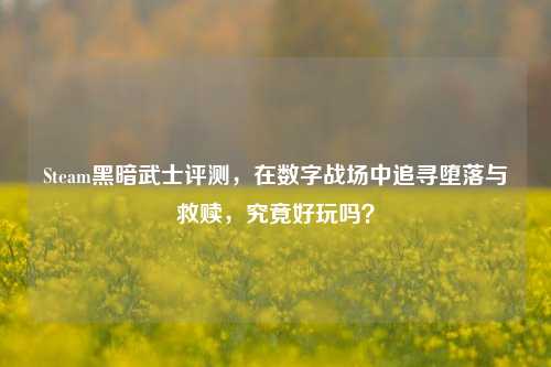 Steam黑暗武士评测，在数字战场中追寻堕落与救赎，究竟好玩吗？