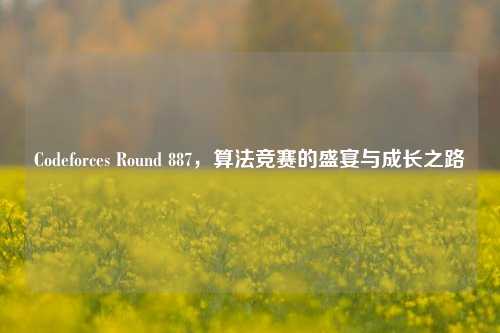 Codeforces Round 887，算法竞赛的盛宴与成长之路