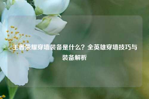王者荣耀穿墙装备是什么?全英雄穿墙技巧与装备解析