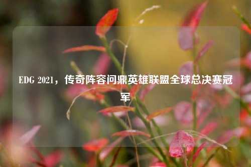 EDG 2021，传奇阵容问鼎英雄联盟全球总决赛冠军