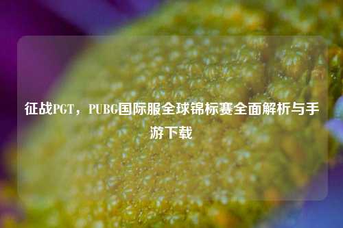 征战PGT，PUBG国际服全球锦标赛全面解析与手游下载
