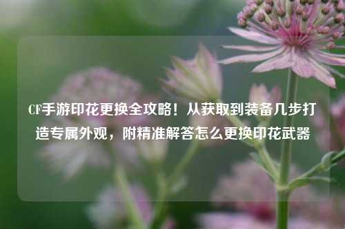 CF手游印花更换全攻略!从获取到装备几步打造专属外观,附精准解答怎么更换印花武器
