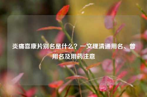 炎痛喜康片别名是什么?一文理清通用名、曾用名及用药注意