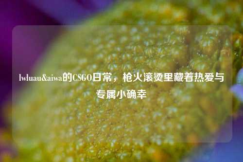 lwluau&aiwa的CSGO日常,枪火滚烫里藏着热爱与专属小确幸