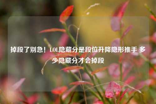 掉段了别急！LOL隐藏分是段位升降隐形推手 多少隐藏分才会掉段