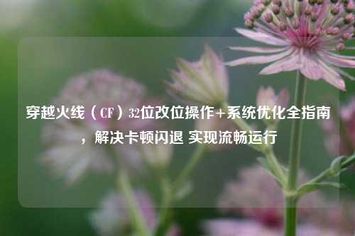穿越火线（CF）32位改位操作+系统优化全指南，解决卡顿闪退 实现流畅运行