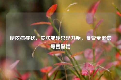 硬皮病症状,皮肤变硬只是开始,食管受累信号要警惕
