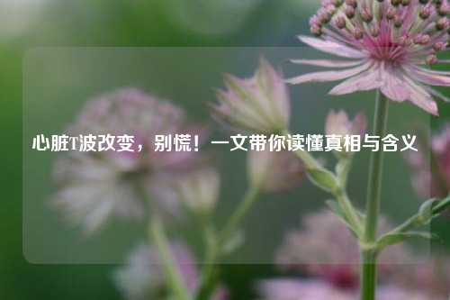 心脏T波改变,别慌!一文带你读懂真相与含义