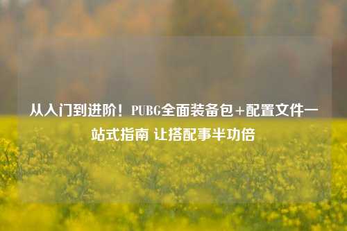 从入门到进阶!PUBG全面装备包+配置文件一站式指南 让搭配事半功倍