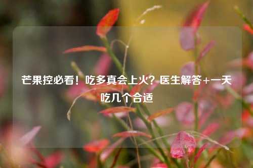 芒果控必看!吃多真会上火?医生解答+一天吃几个合适