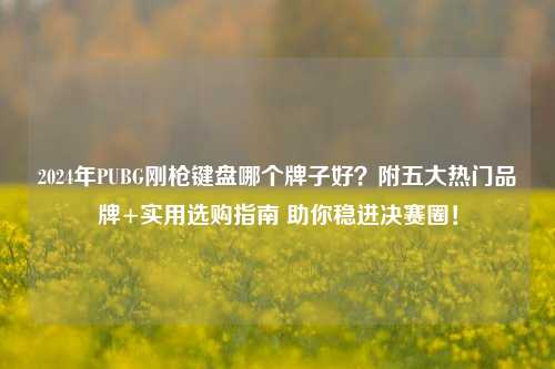 2024年PUBG刚枪键盘哪个牌子好?附五大热门品牌+实用选购指南 助你稳进决赛圈!