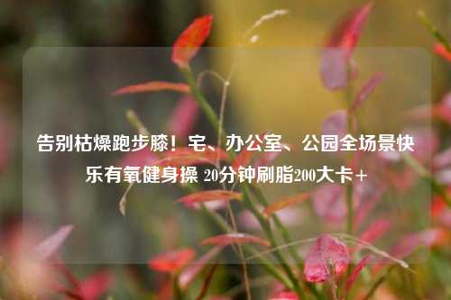 告别枯燥跑步膝!宅、办公室、公园全场景快乐有氧健身操 20分钟刷脂200大卡+