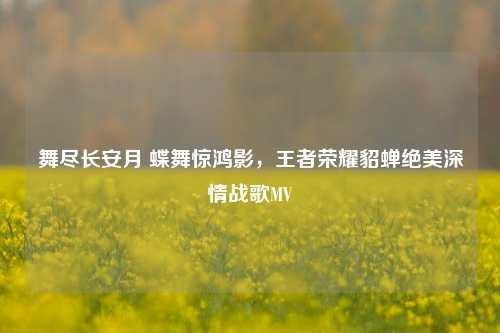 舞尽长安月 蝶舞惊鸿影，王者荣耀貂蝉绝美深情战歌MV