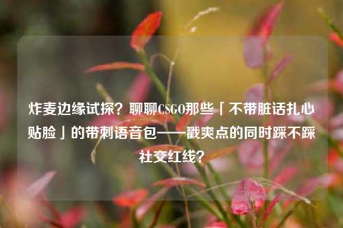 炸麦边缘试探?聊聊CSGO那些「不带脏话扎心贴脸」的带刺语音包——戳爽点的同时踩不踩社交红线?