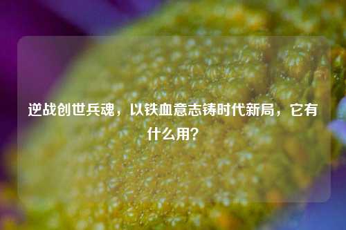逆战创世兵魂，以铁血意志铸时代新局，它有什么用？