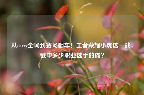 从carry全场到赛场翻车!王者荣耀小虎这一战,戳中多少职业选手的痛?