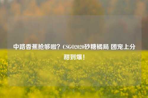 中路香蕉抢够啦？CSGO2020砂糖橘局 团宠上分甜到爆！
