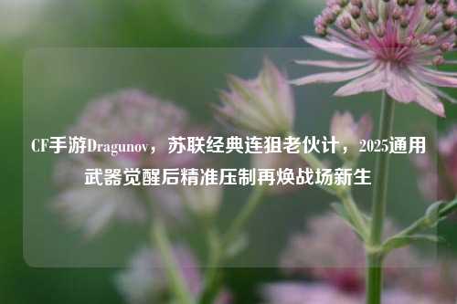 CF手游Dragunov,苏联经典连狙老伙计,2025通用武器觉醒后精准压制再焕战场新生