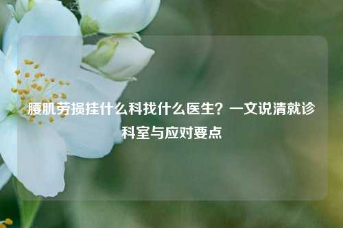 腰肌劳损挂什么科找什么医生?一文说清就诊科室与应对要点