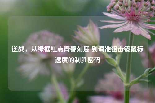 逆战，从绿框红点青春刻度 到调准狙击镜鼠标速度的制胜密码