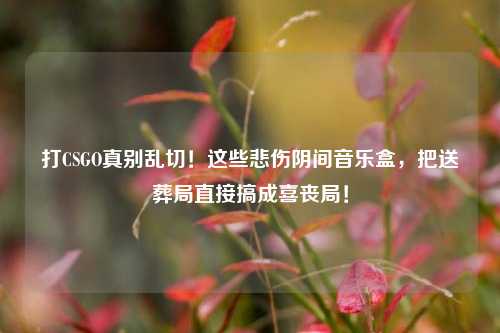 打CSGO真别乱切！这些悲伤阴间音乐盒，把送葬局直接搞成喜丧局！