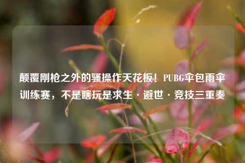 颠覆刚枪之外的骚操作天花板!PUBG伞包雨伞训练赛,不是瞎玩是求生·避世·竞技三重奏